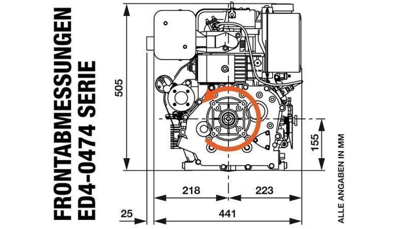 dieselmotor 474cc-8.0kW-3,600 RPM-E-KW25x88-elektrisk start