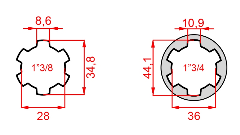 ΑΝΤΑΠΤΟΡΑΣ ΚΑΡΝΤΑΝ ΑΠΟ 1-3/4 ΣΕ 1-3/8 (165 mm)