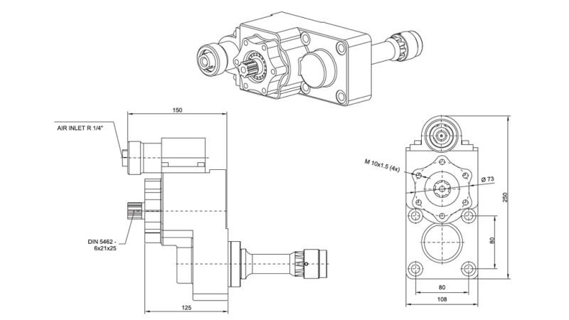 HYDRAULISEN PUMPPUN ULOSTULON MITAT - IVECO 2895