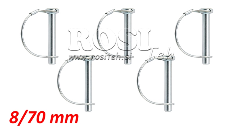 COMPLETE SAFETY CLIPS SEMI-CIRCULAR Φ 8/70 MM (5PCS)