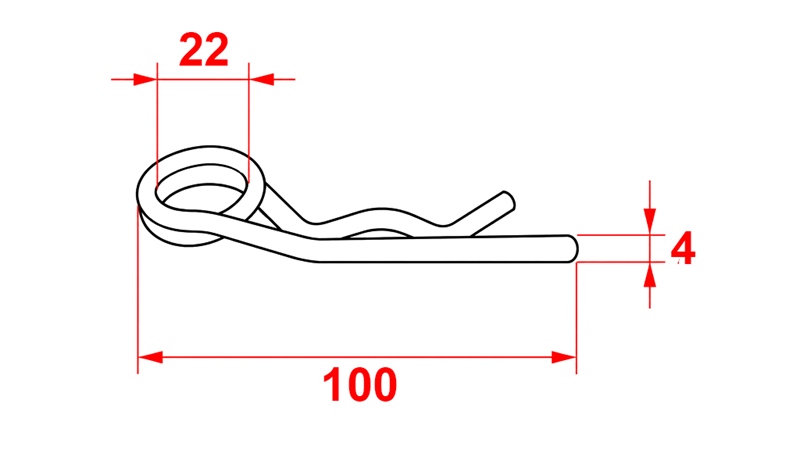 SET OF SAFETY CLIPS DOUBLE Φ 4 MM (5PCS)