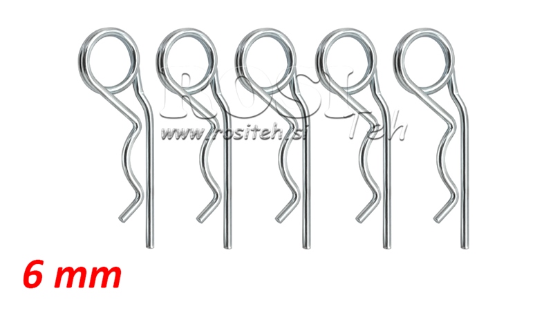 SET OF SAFETY CLIPS DOUBLE Φ 6 MM (5PCS)