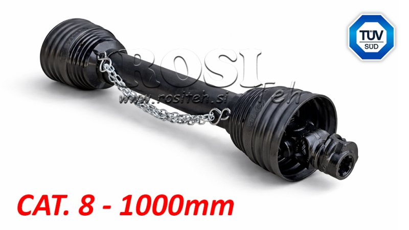 CE-SERTIFIOITU KARDANAKSELI PROFI LINE KAT.8 PITUUS 1000mm