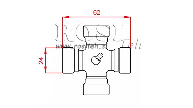 KRYSS F-24,00X62,00 FOR ECO KARDANAKSEL 790mm 35-60HP STANDARD