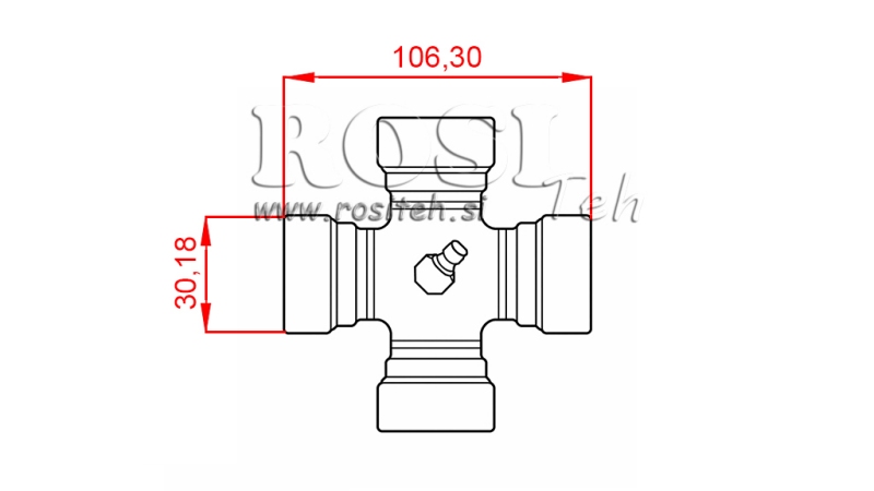 RISTINIVEL F-30,18X106,30 ECO KARDANAKSELILLE 970mm 70-110HP KITKAKYTKIMELLÄ