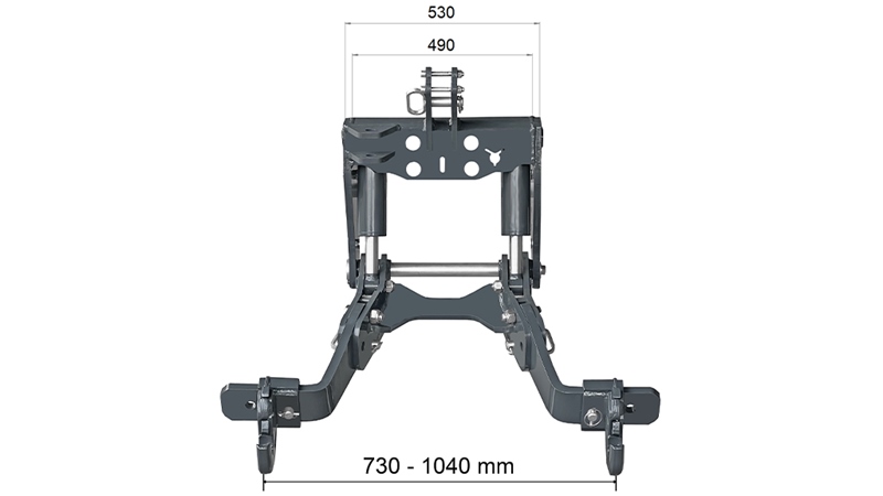 UNIVERSAL KIT FRONT HYDRAULICS CAT. 2 - FLEX FOR TRACTOR 1500 KG (RAL OF YOUR CHOICE)