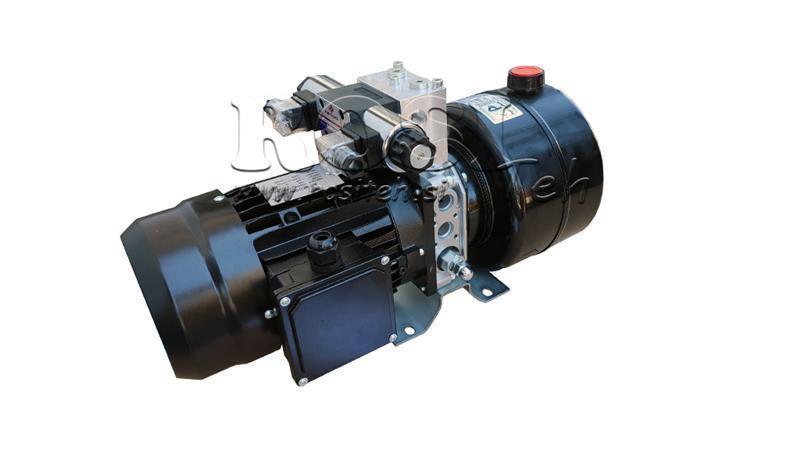 MINI HYDRAULISK AGGREGAT 380V AC (0.75 kW) 85 bar - 3.7 cc - 5.2 lit/min - tank 4 lit