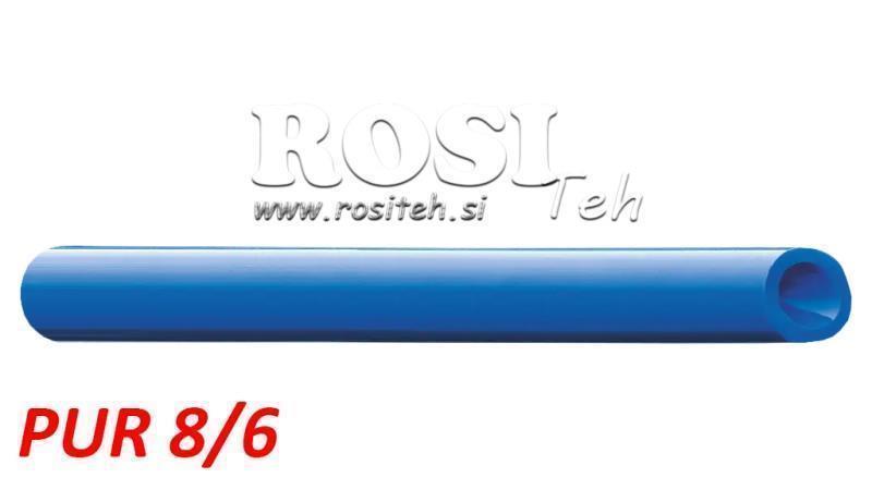 MANGUERA DE AIRE POLIURETANO PU 8/6 PUR AZUL