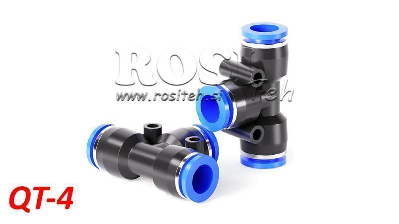 PNEUMATISCHER STECKER T VERBINDUNG TPA OHNE GEWINDE QT-4