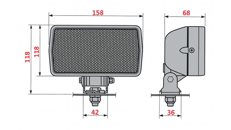 TRAKTOR SCHEINWERFER COBO - HALOGEN