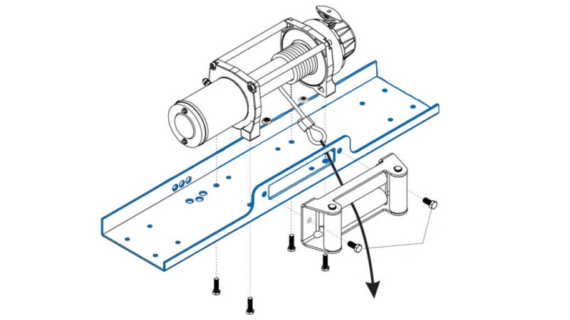MONTAGEPLATTE FÜR ELEKTRISCHE SEILWINDE RS-12000