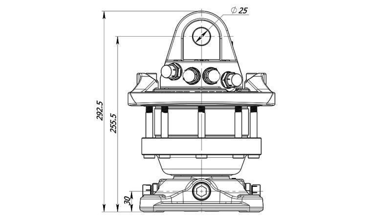 HYDRAULICKÝ ROTÁTOR 4500/2250 KG S PLOCHOU