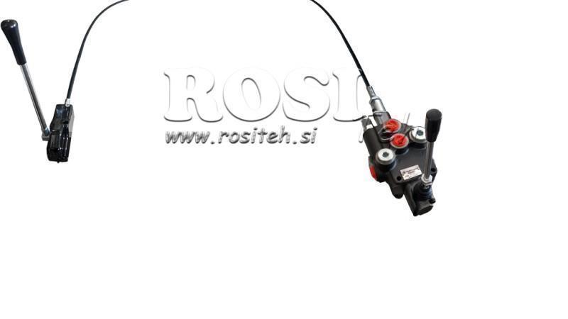 JOYSTICK DOPPELSCHALTER 1,5 m HYDRAULIKVENTIL 1xP40 Liter.