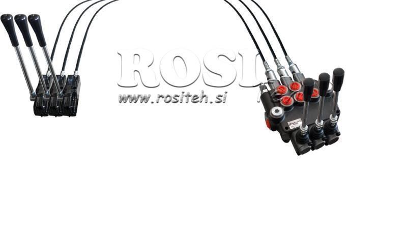 JOYSTICK DVOJNA ROČICA 1 met. HIDRAVLIČNI VENTIL 3xP40 lit.