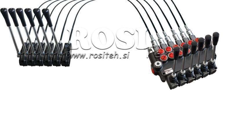 JOYSTICK DOPPELHANDGRIFF 3 m HYDRAULIKVENTIL 6xP40 Liter