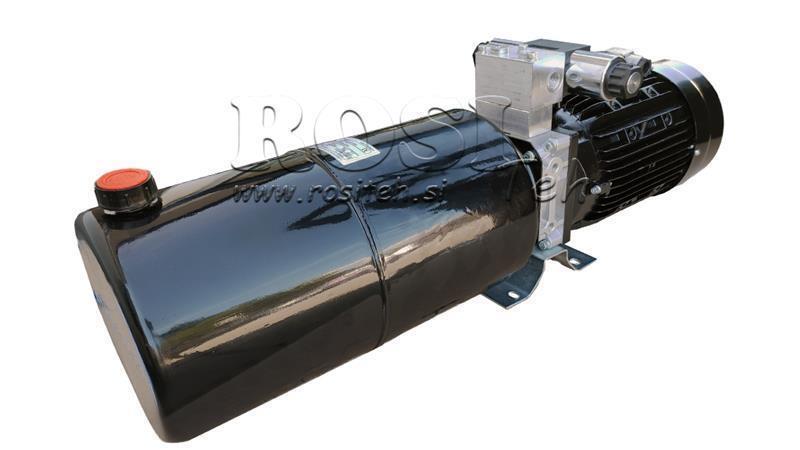 MINI HYDRAULIC AGGREGATE 380V AC (2.2 kW) 120 bar - 8.0 cc - 11.2 lit/min - tank 12 lit