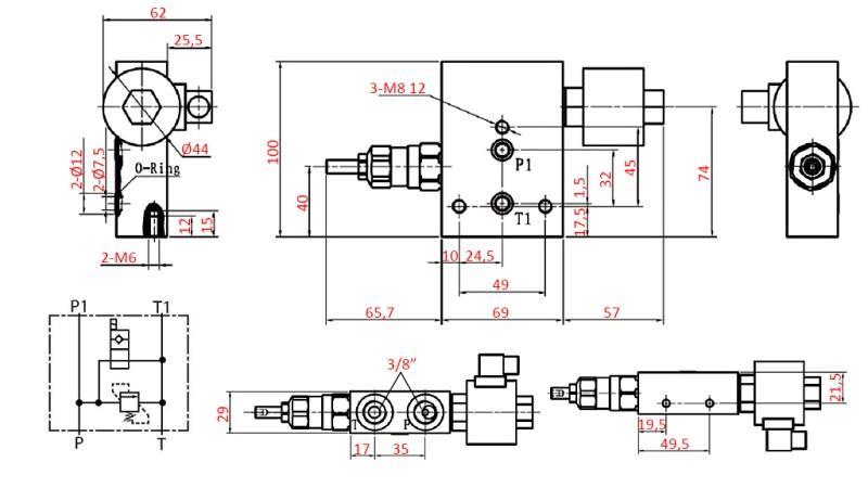 INLET SEGMENT BY-PASS WITH SAFETY FOR YEAT-REMOVABLE VALVE 12V