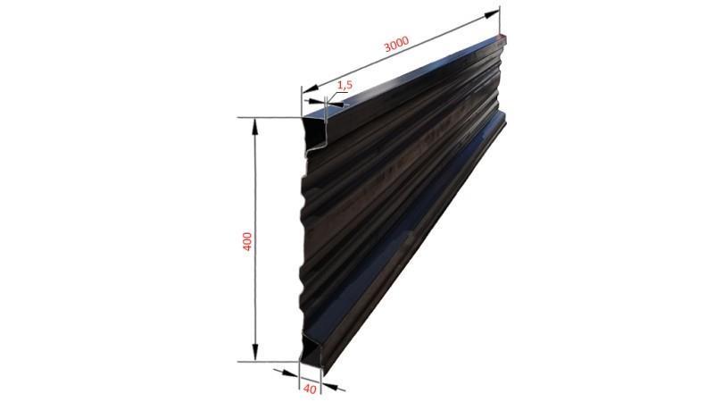 SIDE PANEL FOR TIPPER TRAILER 3 MET. - HEIGHT 400 mm