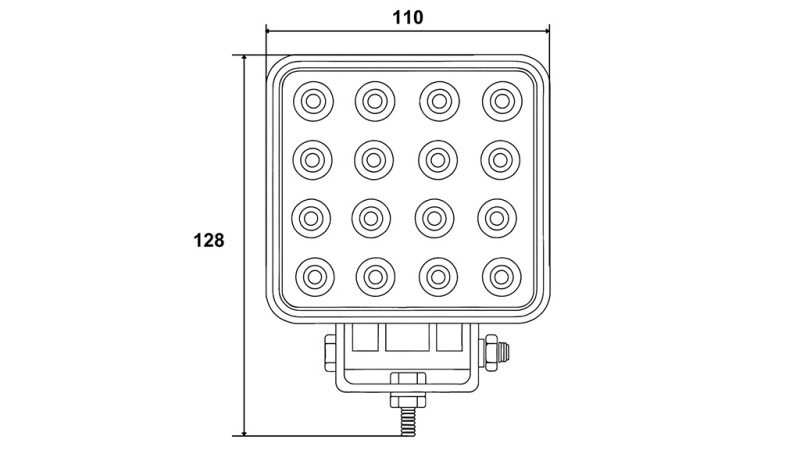 LED MUNKALÁMPA 16 LED 48W 12-24V