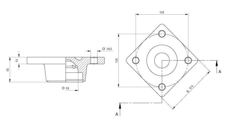 GÖMB fi 55 FLANGÉVAL