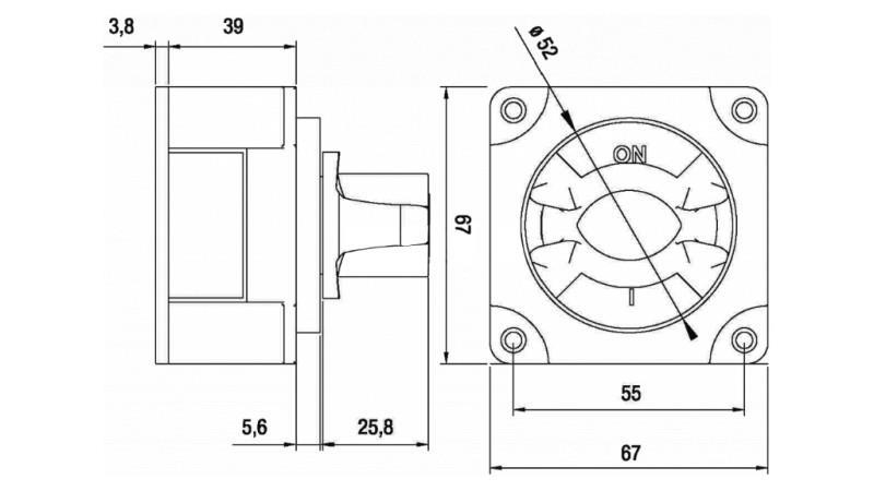 HOVEDBRYTER 1POLE METALL 300A