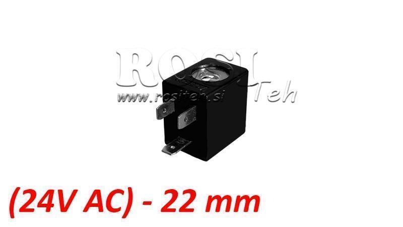 (22) BOBINĂ EL. MAG. 24V AC 5VA PENTRU VALVĂ PNEUMATICĂ 1/4-3/8-1/2