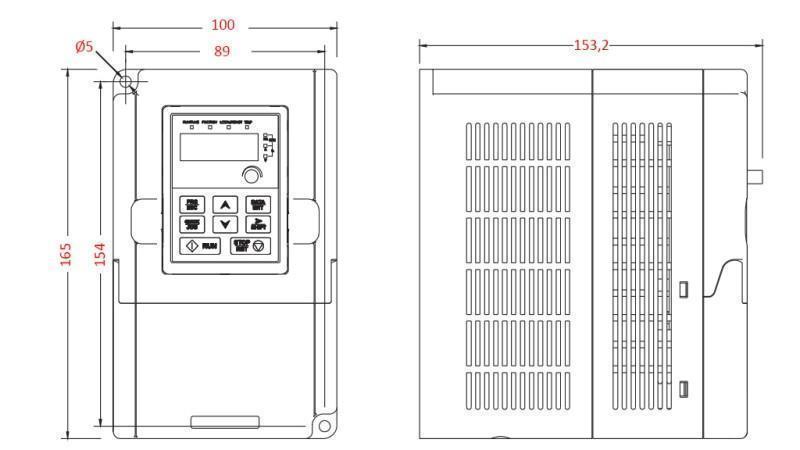 CONVERSOR DE FREQUÊNCIA-INVERTER 1Fase 2.2kW GD10-2R2G-S2-B