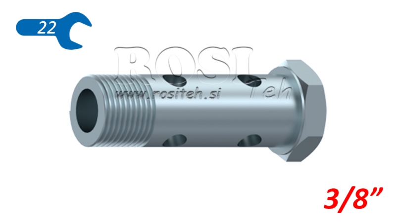 HYDRAULISK HUL BOLT DOBBEL 3/8