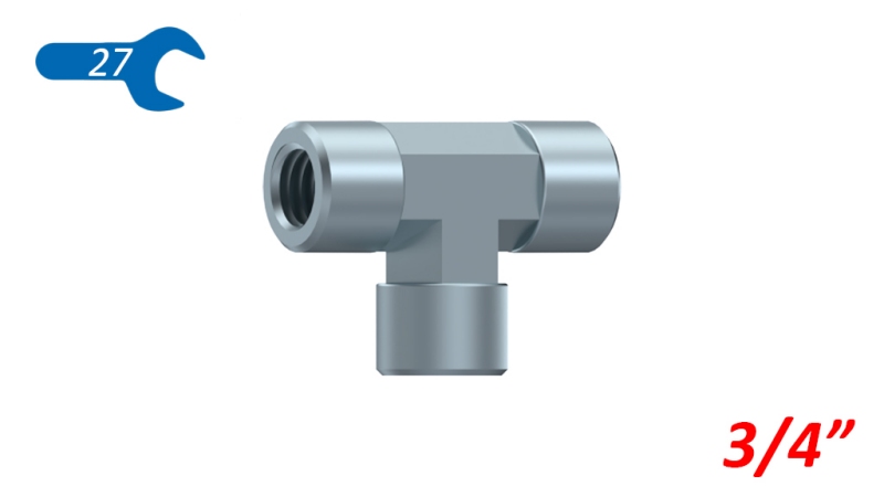 HYDRAULICKÁ T-SPOJKA SAMICA–SAMICA 3/4