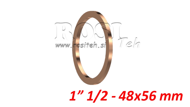 RONDELLE EN CUIVRE 1 1/2 - 56X48 MM