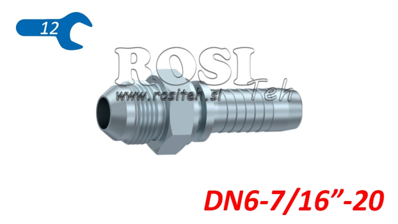 HYDRAULISK FORBINDELSE AGJ JIC74° HAN DN6-7/16”-20