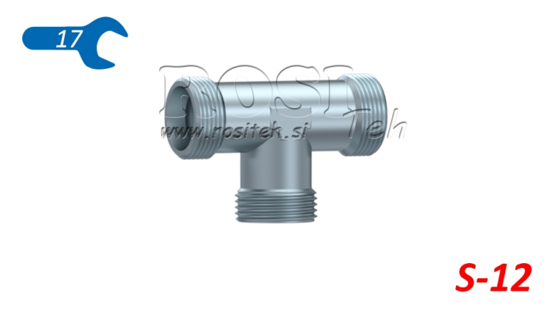 HYDRAULISCHES T-STÜCK S-12 AUSSENGEWINDE M20X1,5