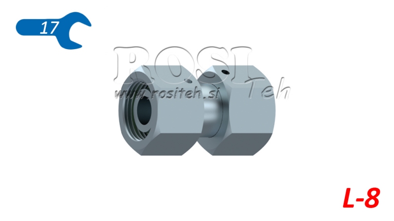 HYDRAULISCHE DOPPEL-SCHWENKMUTTER-VERBINDUNG (8L) M14X1,5