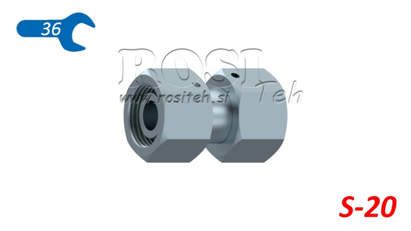 HYDRAULISCHE DOPPEL-SCHWENKMUTTER-VERBINDUNG (20S) M30X2