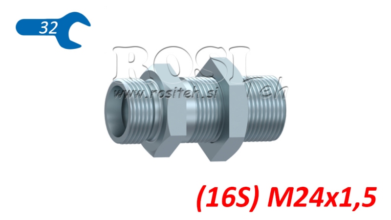 HYDRAULISCHE SCHOTTVERSCHRAUBUNG DOPPELVERBINDER (16S) M24X1,5