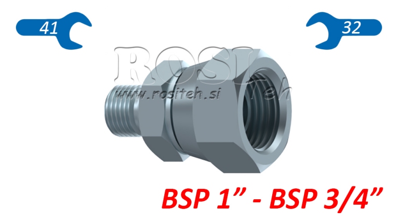 HYDRAULISCHE SCHWENKMUTTER-REDUZIERUNG BSP  1-BSP 3/4
