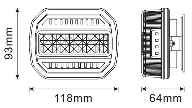 SADA LED MAGNETICKÉHO SVĚTLA - BEZDRÁTOVÉ 12/24V CANBUS
