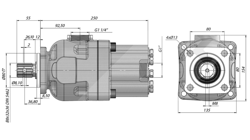 HYDRAULIKPISTONPUMPE -80CC - 270 BAR