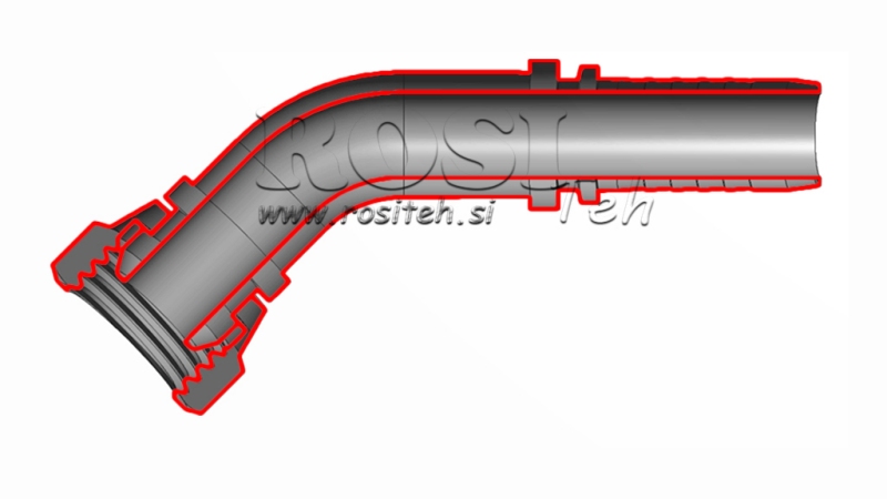 HYDRAULISCHER ANSCHLUSS BSP WEIBLICH KNIE 45° DN13-1/2