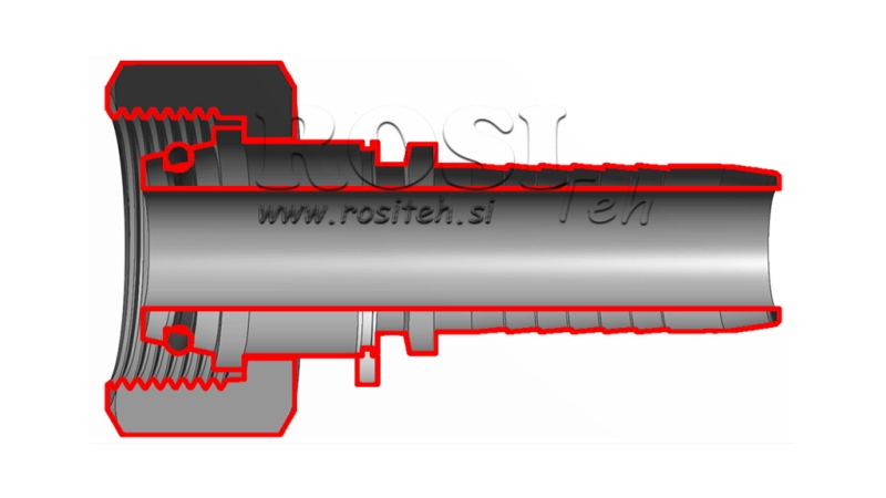 HYDRAULIC FITTING DKOS 8 WITH FEMALE DN5-M16X1,5