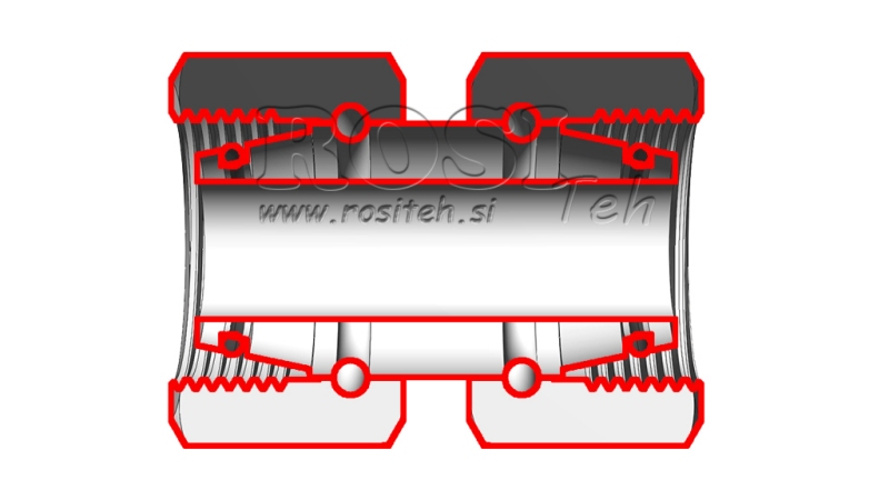 HYDRAULISCHE DOPPEL-SCHWENKMUTTER-VERBINDUNG (12S) M20X1,5