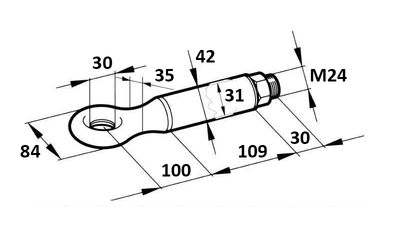 TREKKROK ROTERBAR FI30 2500/400KG