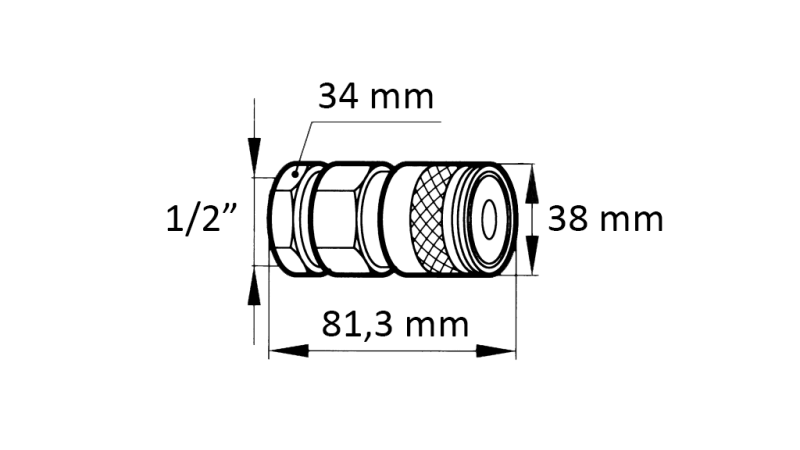 SCHNELL KUPPLUNG BAGER FFH WEIBLICH 1/2