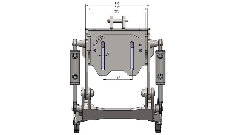 UNIVERSAL KIT FRONT HYDRAULICS CAT. 1 - PROFI AUTOMATIC FOR TRACTOR 800 KG (RAL OF YOUR CHOICE)