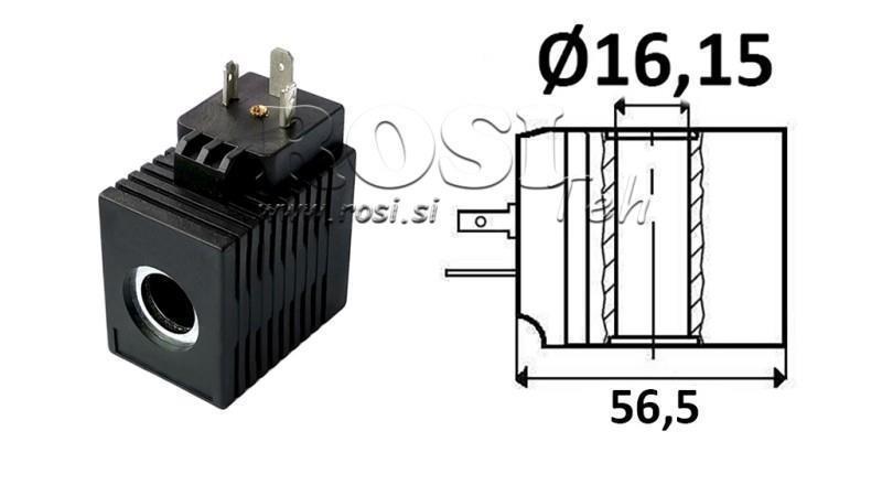 ELEKTROMAGNETISK SPOL 230V AC - CB12 - fi 16.15mm-52mm 30W