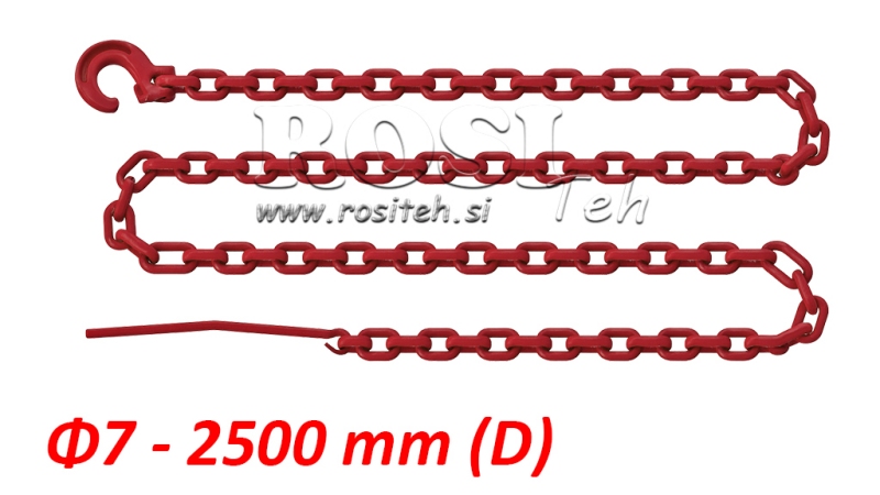 FORESTRY CHAIN SIZE 7-2500MM D-PROFILE