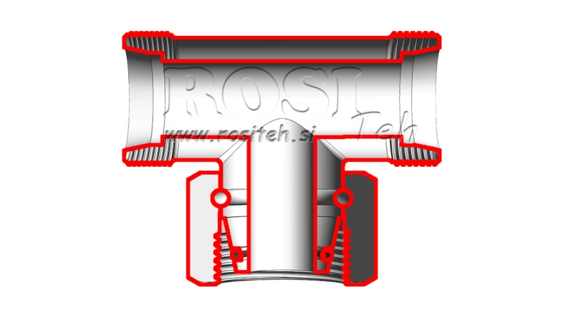 HYDRAULISCHES T-STÜCK S-16 MIT ZENTRALER SCHWENKMUTTER M24X1,5