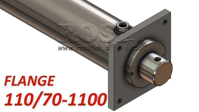 hydraulický valec s montážnou doskou 110/70-1100