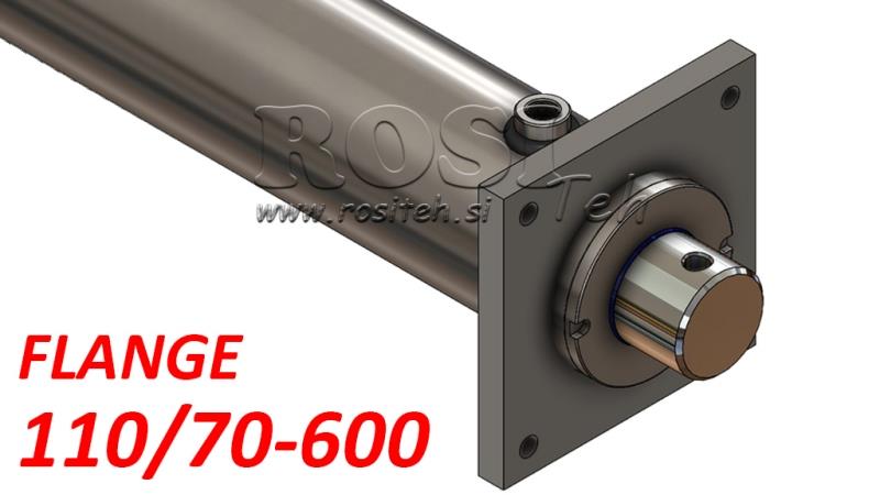 HYDRAULISK CYLINDER MED MONTERINGSPLADE 110/70-600