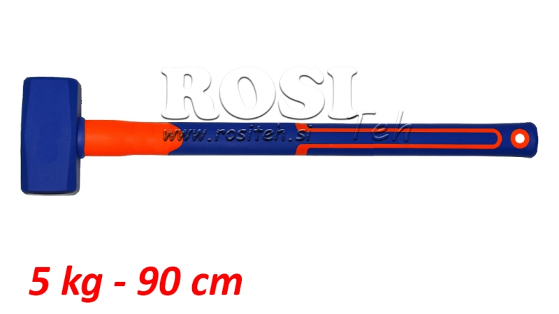 MASSE AVEC MANCHE EN CARBONE - 5 kg - 90 cm